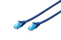 Digitus DK-1511-005/B RJ45 Netwerkkabel, patchkabel CAT 5e U/UTP 0.50 m Blauw 1 stuk(s)