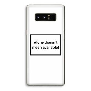 Alone: Samsung Galaxy Note 8 Transparant Hoesje