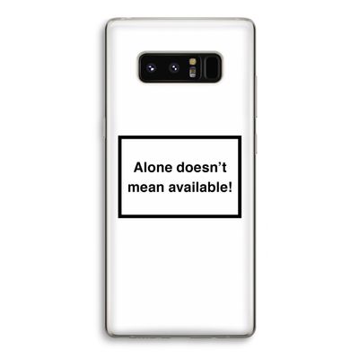 Alone: Samsung Galaxy Note 8 Transparant Hoesje