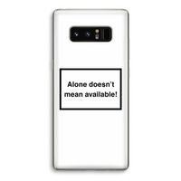 Alone: Samsung Galaxy Note 8 Transparant Hoesje