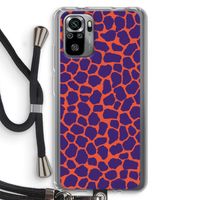 Purple Giraffe: Xiaomi Redmi Note 10S Transparant Hoesje met koord