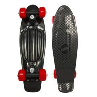 Skateboard 43 cm Zwart/Rood - thumbnail
