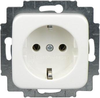 Busch-Jaeger wandcontactdoos randaarde wit glans 20 EUC-214-503