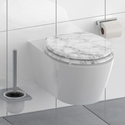 SCHÜTTE toiletbril met soft-close marmor stone