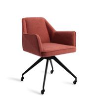 Jesper Home Eetkamerstoel 'Tome' Glide Black, kleur Shabby Saffron