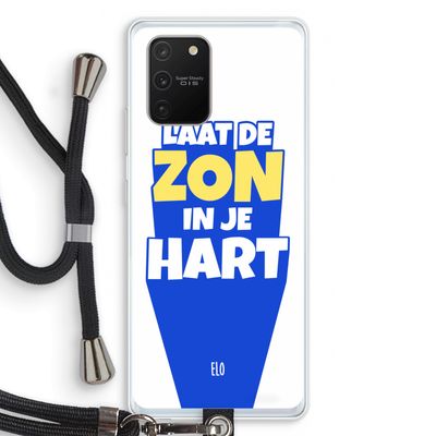 Laat de zon in je hart: Samsung Galaxy S10 Lite Transparant Hoesje met koord