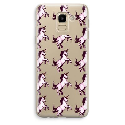 Musketon Unicorn: Samsung Galaxy J6 (2018) Transparant Hoesje