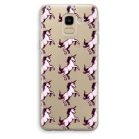 Musketon Unicorn: Samsung Galaxy J6 (2018) Transparant Hoesje