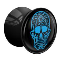 Double Flared Plug met Magic Skull Design Acryl Tunnels & Plugs