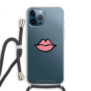 Kusje: iPhone 12 Pro Max Transparant Hoesje met koord