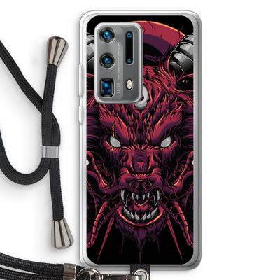 Hell Hound and Serpents: Huawei P40 Pro Plus Transparant Hoesje met koord