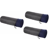 3x Fleece deken navy 150 x 120 cm - thumbnail