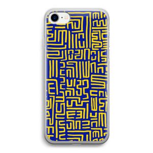 Majorelle Blue Print: iPhone SE 2020 Transparant Hoesje