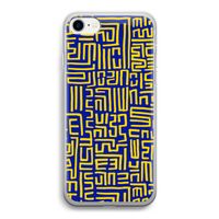 Majorelle Blue Print: iPhone SE 2020 Transparant Hoesje