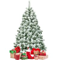 Besneeuwde Kunstkerstboom met Metalen Standaard en PVC Pinnen 135 cm