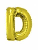 Folieballon Goud Letter 'D' groot