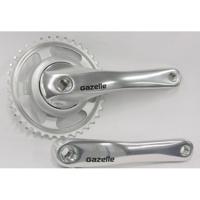 Gazelle Crankstel lh 38t zilver gesloten kettingkast