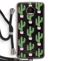 Cactus Lover: Motorola Moto Z Force Transparant Hoesje met koord - thumbnail