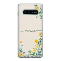 Gele bloemen: Samsung Galaxy S10 Plus Transparant Hoesje
