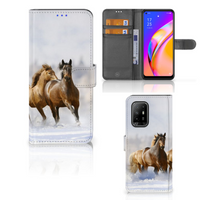 OPPO Reno5 Z | A94 5G Telefoonhoesje met Pasjes Paarden - thumbnail