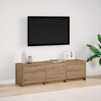 TV-kast artisanaal eikenkleurig 140 x 34 x 40 cm Bewerkt hout