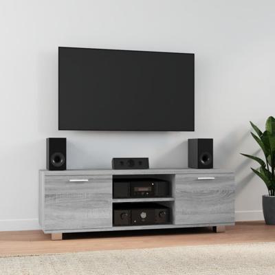 Tv-meubel 120x40,5x35 cm bewerkt hout grijs sonoma eikenkleurig