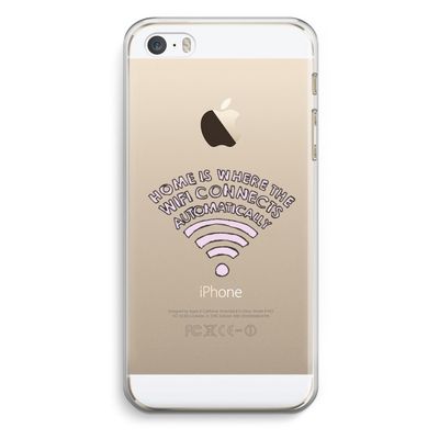 Home Is Where The Wifi Is: iPhone 5 / 5S / SE Transparant Hoesje