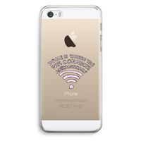 Home Is Where The Wifi Is: iPhone 5 / 5S / SE Transparant Hoesje