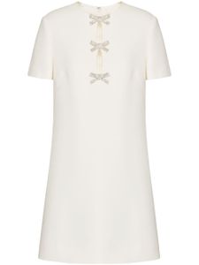 Valentino Garavani robe courte Crepe Couture à broderies - Blanc