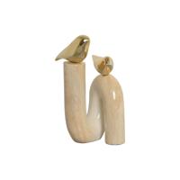 Decoratieve figuren Home ESPRIT Gouden Ivoor Vogels Romantiek 19 x 11,5 x 27 cm