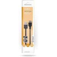 USB-Kabel | USB 2.0 | USB-A Male | USB-A Female | 480 Mbps | Vernikkeld | 1.00 m | Rond | PVC | Zwar - thumbnail