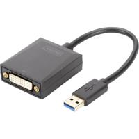 Digitus DA-70842 DVI / USB 3.2 Gen 1 (USB 3.0) Adapter [1x USB 3.2 Gen 1 stekker A (USB 3.0) - 1x DVI-bus 24+5-polig] Zwart Afgeschermd 15.00 cm - thumbnail