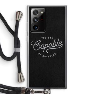 Capable: Samsung Galaxy Note 20 Ultra / Note 20 Ultra 5G Transparant Hoesje met koord
