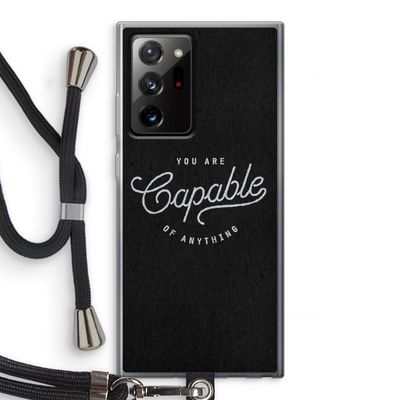 Capable: Samsung Galaxy Note 20 Ultra / Note 20 Ultra 5G Transparant Hoesje met koord