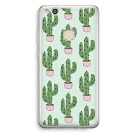 Cactus Lover: Huawei Ascend P10 Lite Transparant Hoesje - thumbnail