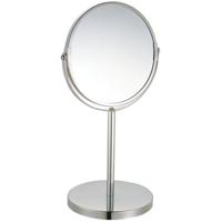 MSV Make-up spiegel - 2-zijdig/3x vergrotend - stevige voet - chrome zilver - D17 cm - thumbnail
