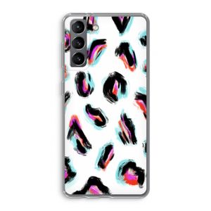 Cheetah color: Samsung Galaxy S21 Transparant Hoesje