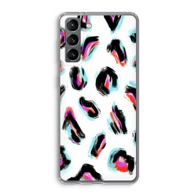 Cheetah color: Samsung Galaxy S21 Transparant Hoesje