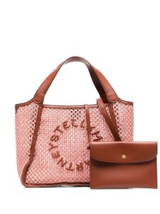 Stella McCartney sac cabas Stella à logo brodé - Marron