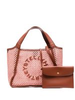 Stella McCartney sac cabas Stella à logo brodé - Marron