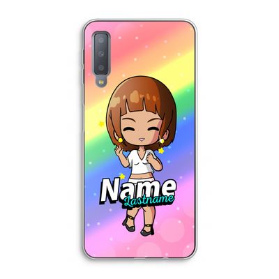Chibi Maker vrouw: Samsung Galaxy A7 (2018) Transparant Hoesje