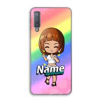 Chibi Maker vrouw: Samsung Galaxy A7 (2018) Transparant Hoesje