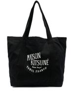 Maison Kitsuné sac cabas à logo imprimé - Noir