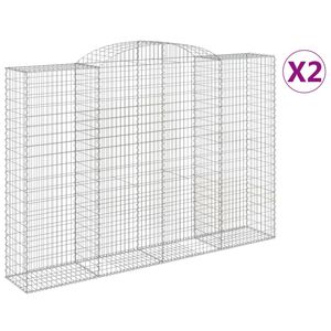 The Living Store Schanskorf Gabion - 300x50x220cm - Zilver - Gegalvaniseerd IJzer