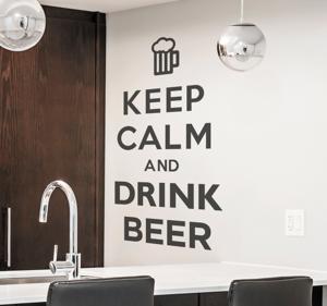 Keep Calm And Drink Beer Muursticker