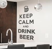 Keep Calm And Drink Beer Muursticker