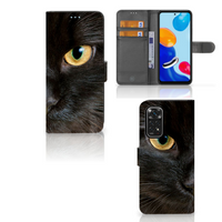 Xiaomi Redmi Note 11/11S Telefoonhoesje met Pasjes Zwarte Kat - thumbnail