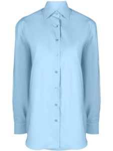 Raf Simons chemise en coton à patch logo - Bleu