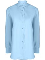 Raf Simons chemise en coton à patch logo - Bleu - thumbnail