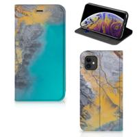 Apple iPhone 11 | Standcase | Marble Blue Gold